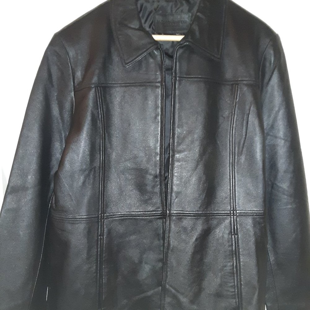 Black Leather Jacket, Jaclyn Smith,  Women's Large